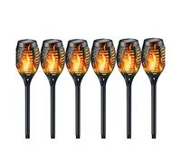 Agwuoetr 6Pcs Flickering Light Black Garden Light Waterproof Garden Decoration Outdoor Lawn Path Yard Patio Floor Lamps