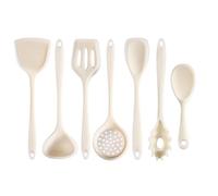 Agwuoetr 7 Pc Non Stick Silicone Utensil Set for Cooking and Baking Pot Spatula Kitchen Multifunctional Cooking Utensils White