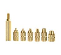 Agwuoetr 7PCS Brass Embedded Thread Insert Kit Soldering Iron Tip Head Heat Set M2 M2.5 M3 M5 M6 Hot Melt Nut