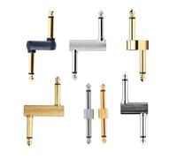 Agwuoetr 7PCS for Guitar Pedal Couplers 6.35mm(1/4") Male to Male Straight/Z Type Adapter for Guitar Effects Systems