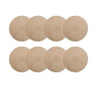 Agwuoetr 8-Pack Round Woven Placemats Heat Placemats Cotton Yarn Placemats Table Insulation Pad Household Coasters