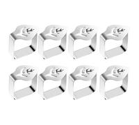 Agwuoetr 8 Pcs Silver Stainless Steel Tablecloth Clip Leaf-Shaped Table Fixing Clip Thickened Non-Slip Tablecloth Rack