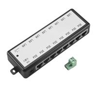 Agwuoetr 8 Ports Poe Injector Poe Splitter for Cctv Network Poe Camera Power Over Ethernet Ieee802.3Af