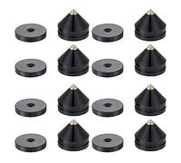 Agwuoetr 8 Set Speaker Stand Feet Foot Pad Aluminium Alloy Metal Spikes Cone Floor Foot Nail Black