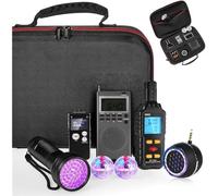 Agwuoetr 8Pcs Equipment Kit,1 Emf Meter 1Case 1 Voice Recorders 1 Flashlight 1 Speaker 2 Motion Light Up Cat Balls and 1 Fm Radio