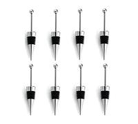 Agwuoetr 8Pcs Wine Stoppers for Wine Bottles, Metal Wine Saver Beer Stopper, Reusable Wine Corks Silicone Wine Stopper
