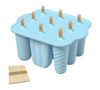 Agwuoetr 9 Hole Silicone Molds Easy-Release Homemade Ice Maker with 50PCS Sticks C
