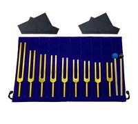 Agwuoetr 9 PCS Tuning Forks Gold Aluminum Alloy Maintaining Perfect Harmony of Body, Mind and Spirit for Healing Chakras, Sound Therapy