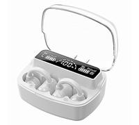 Agwuoetr A80 Super Long Battery Life Earphones Not in Ear Wireless Bluetooth Sport Headset 5.3 Ear Clip Type Ultra- Headset, White