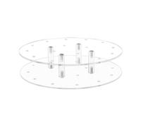 Agwuoetr Acrylic Cake Display Stand, 16 Hole Clear Square Lollipop Holder for Weddings Baby Showers Birthday Anniversaries A