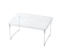 Agwuoetr Acrylic Transparent Desktop Storage Box Student Dormitory Office Storage Rack Foldable Heightening Rack