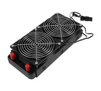 Agwuoetr Aluminum 240mm 10 Pipe Water Cooling Cooled Row Heat Exchanger Radiator with Fan for CPU PC Water Cooling System
