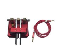 Agwuoetr Automatic Morse Dual-Paddle Telegraph Key CW Key for Ham Radio Users for Amateur HAM RADIO CW Paddle Key Amateur Easy to Use Easy Install Red