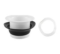 Agwuoetr Bass Drum Enhancer ABS Rubber Bass Drum Kick Enhancer with Black Port Hole Protector,Mic Hole Drum Head,White