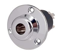 Agwuoetr Bass Guitar Output Input End Pin Jack-6.35 Acoustic Guitar Equalizer EQ Preamp Socket 6.35mm Guitar Accessories Silver