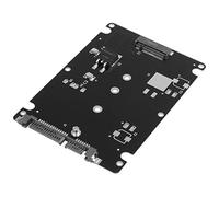 Agwuoetr Black B + M key Socket 2 M.2 NGFF (SATA) SSD to 2.5 SATA Adapter Card with Case