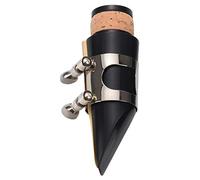 Agwuoetr Black Plastic B Flat Clarinet Mouthpiece & Cap Clamp Woodwind Instruments