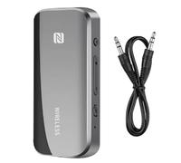 Agwuoetr Bluetooth 5.0 Aux Adapter Wireless Dongle NFC TF Card 3.5mm Jack for TV PC Speaker Car Kit Audio Receiver Transmitter