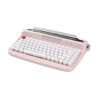 Agwuoetr Bluetooth Wireless Keyboard Office Typewriter Mechanical Feel Tablet Universal Retro Round Keycap Notebook Keyboard,A
