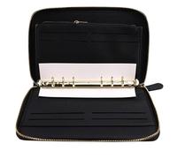 Agwuoetr Budget Binder with Cash Envelopes Leather Budget Binder Cash Envelopes System Wallet Budget Planner for Cash Budgeting and Saving