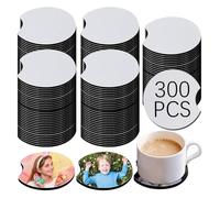 Agwuoetr Bulk Sublimation Coasters - 300pcs DIY Circular Blanks for Heat Transfer Crafts, 2.75 In