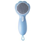 Agwuoetr Cats Grooming Brush Self-Cleaning Slicker Pet Brush Fit for Pats, Dog Bath Brush for Shedding and Grooming Blue