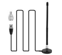 Agwuoetr CB Aerial Antenna 27MHz Soft Whip Magnetic Base BNC PL259 Connector CB Aerial Antenna for Cobra