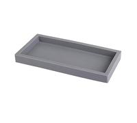 Agwuoetr Countertop and Vanity Tray 8X4Inch Silicone Soap Dispenser Tray, Sink Tray for Soap Bottles, Key Trinket Ring Tray Easy to Use Grey