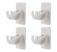 Agwuoetr Curtain Rod Bracket Holder 4 PCS, Self Adhesive Crossbar Hook, No Drill Rods Hanger Wall Mount Hooks Drapery Pole