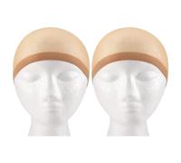 Agwuoetr Deluxe Wig Cap Hair Net For Weave 2 Pieces/Pack Hair Wig Nets Stretch Mesh Wig Cap For Making Wigs Free Size(Skin tone)