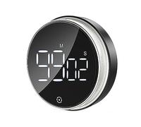 Agwuoetr Digital Timer Silver & Black Plastic Magnetic Timer For Cooking With LED Display Adjustable Volume(Battery Not Included)
