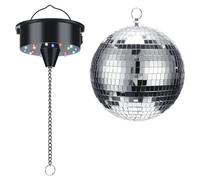 Agwuoetr Disco Ball Decor with Light and Disco Ball-Battery Powered Disco Ball Light, Christmas, DJ Club Supplies Easy to Use