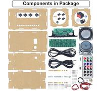 Agwuoetr DIY Bluetooth Speaker Kit LED FM Radio USB Mini Home Sound Amplifier with Digital Display Soldering Project(Transparent) Easy to Use