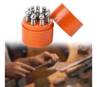 Agwuoetr Doming Block Punch Set, Dapping Punches Processing Crafting Metal Forming Tools Stamping Tools for Shaping Beads 15PCS