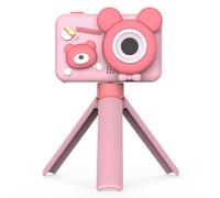 Agwuoetr Dual Camera Mini Cute Children' S Cartoon Digital Camera Video 2.0-Inch Display 96 Million Piexels HD with Tripod Pink