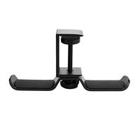 Agwuoetr Dual Headphone Stand Under Desk, Universal PC Gaming Desk Headphone Hanger, 360 Degree Rotating,Earphone Mount Rack