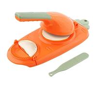 Agwuoetr Dumpling Maker 2 in 1, Portable Manual Dumpling Maker Multifunction DIY Manual Dumpling Molds Set Orange