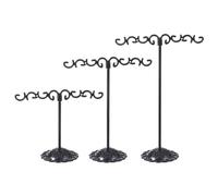 Agwuoetr Earring Display Stands Storage Organizer Metal Rack for Jewelry Photography Necklace 3Piece B