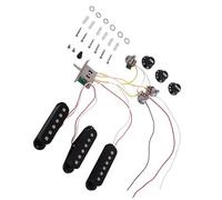 Agwuoetr Electric Guitar Pickup Wiring Harness Prewired 5-Way Switch SSS Pickup for Electric Guitar Black