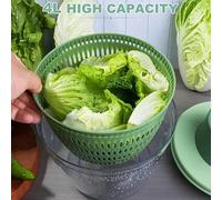 Agwuoetr Electric Vegetable Drainer, 2 in 1 Salad Spinner and Chopper, Multifunctional Vegetable Washer Sieve Cordless Salad A Easy Install Easy to Use
