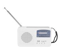 Agwuoetr Emergency Radio with Solar and Hand Crank Self Powered, Battery USB Recharging FM/AM Radio LED Flashlight Phone Charger