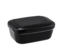 Agwuoetr Filter Seal Travel Printable Pattern Soap Dish Soap Dish Organizer with Lid - Black Reusable