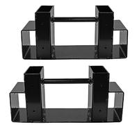 Agwuoetr Firewood Log Rack Bracket Kit - Adjustable To Any Length - Closed-End Design - 2 Pieces Of Brackets Easy Install