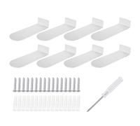 Agwuoetr Floating Shoe Display Shelves for Wall Mount Set of 8,Clear Acrylic Floating Shelves for Showcase Sneaker Collection