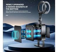 Agwuoetr Foldable Extendable Portable Holder Desk Magnetic Holder for Desk, Airplane, Train Black