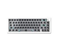 Agwuoetr GMK67 Hot Swappable RGB Backlight Mechanical Keyboard Kit Bluetooth 2.4G Wireless 3 Mode Customized DIY Keyboard White