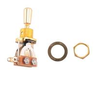 Agwuoetr Gold Electric Guitar 3 Way Toggle Switch Pickup Switch with Brass Tip Knob