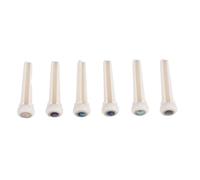 Agwuoetr Guitar Bone Bridge Pins with 5.3mm Position Abanlone Dot for Acoustic Guitar Parts Replacement