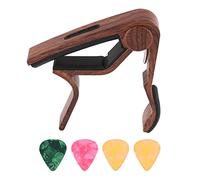 Agwuoetr Guitar Capo with Pick Holder and 4 Guitar Picks for Acoustic Electric Guitar Ukulele Mandolin Banjo