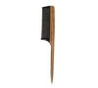 Agwuoetr Hair Combs -Natural Fine Tooth Wooden Tail Comb - No Static Heart Wood Comb With Black Horn Teeth